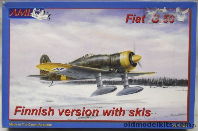 AML 1/72 Fiat G-50 Finnish Veresion With Skis - SA-1 Kapt Ehmrooth 1940 / FA-1 Haukka Lake Winter 1940 / FA-1 Ltn Puhakka Malmilla 1942 / Vanr. Silvennoinen Kilpasilta 1943 / FA-33 Kuahava 1942, 72 027 plastic model kit